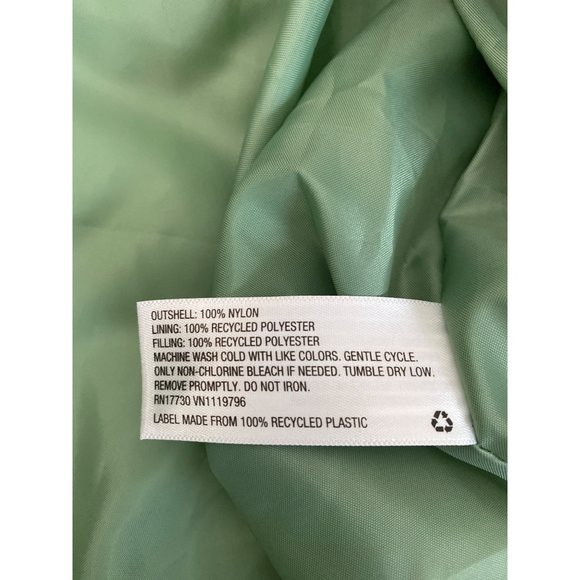 Women's Plus Size Duvet Puffer Jacket A New Day Green 1X - Picture 6 of 8